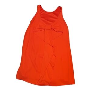 Everly BRIGHT Red Dress w/ Bow BACK Ladies Small Dressy Tank Style WHIMSICAL